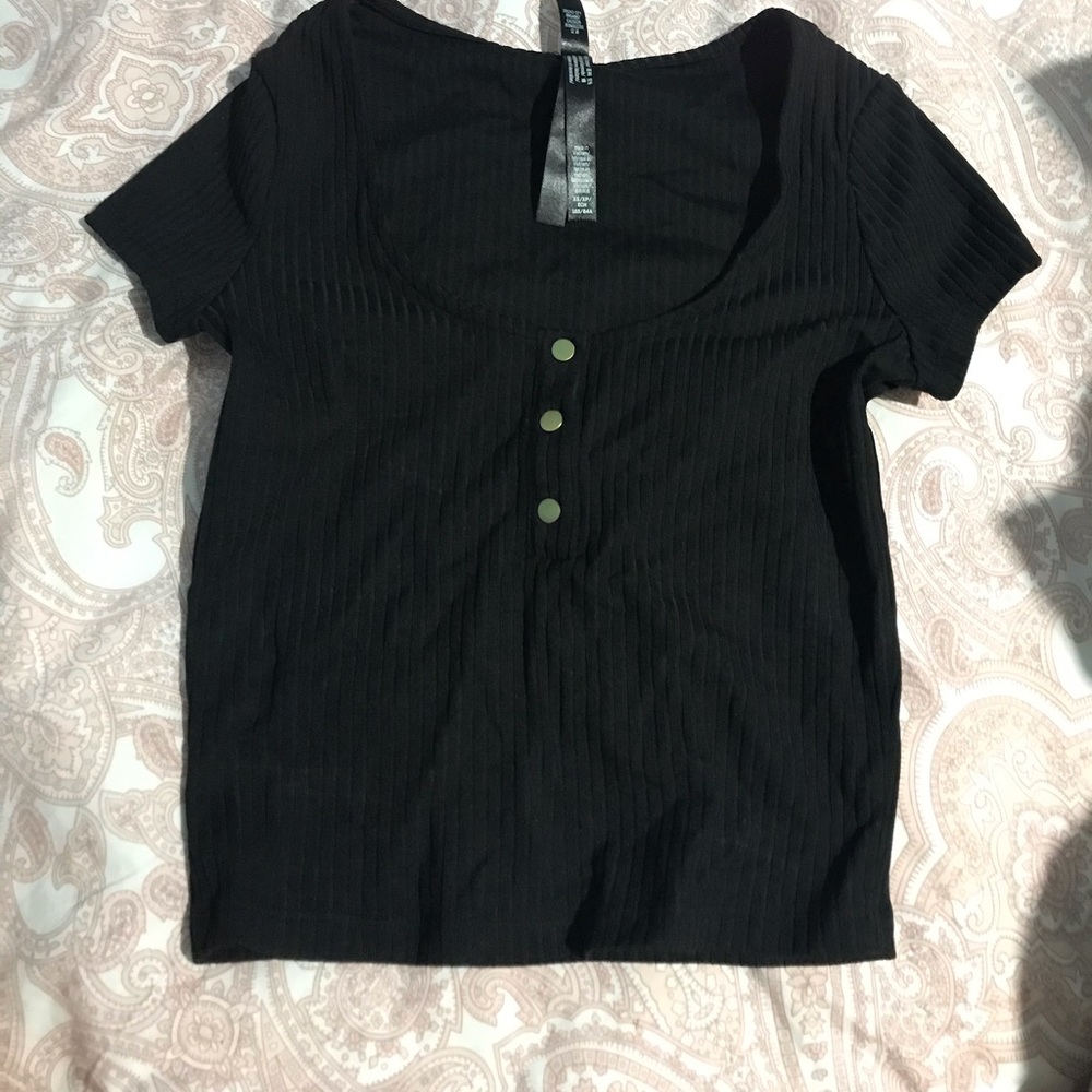 victoria secret black crop top
